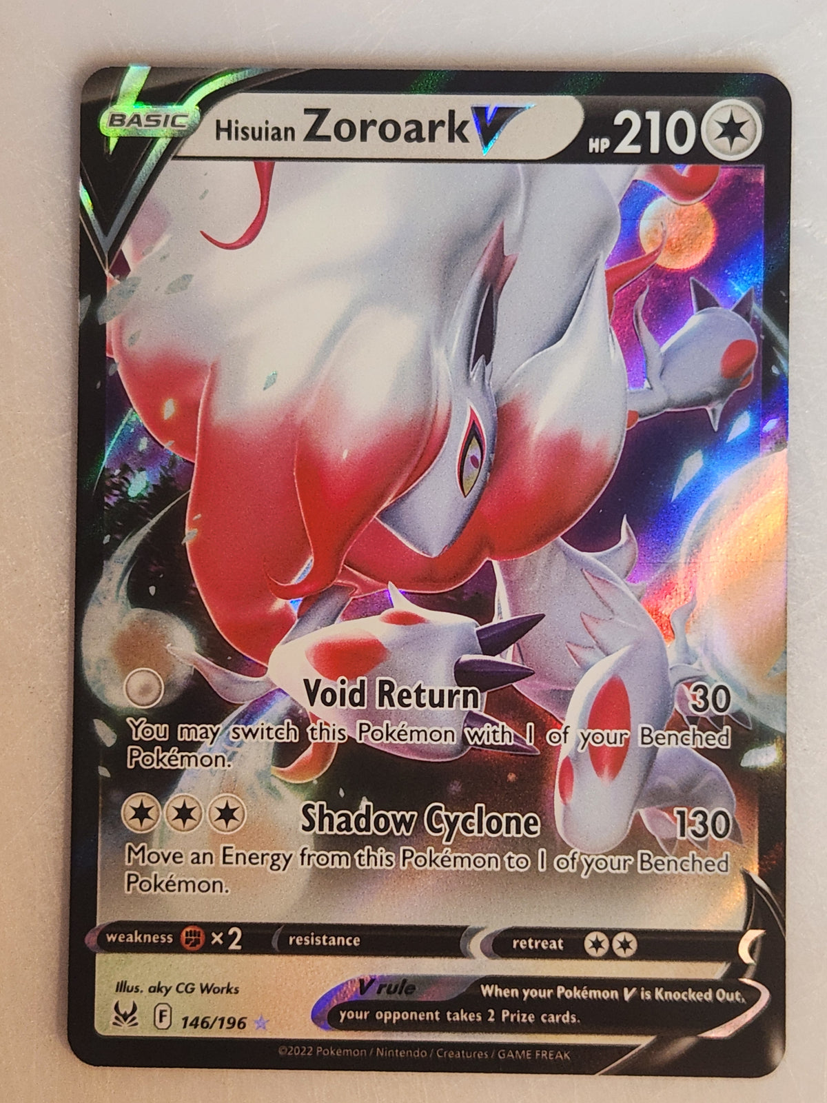 Hisuian Zoroark V 146/196 NM+