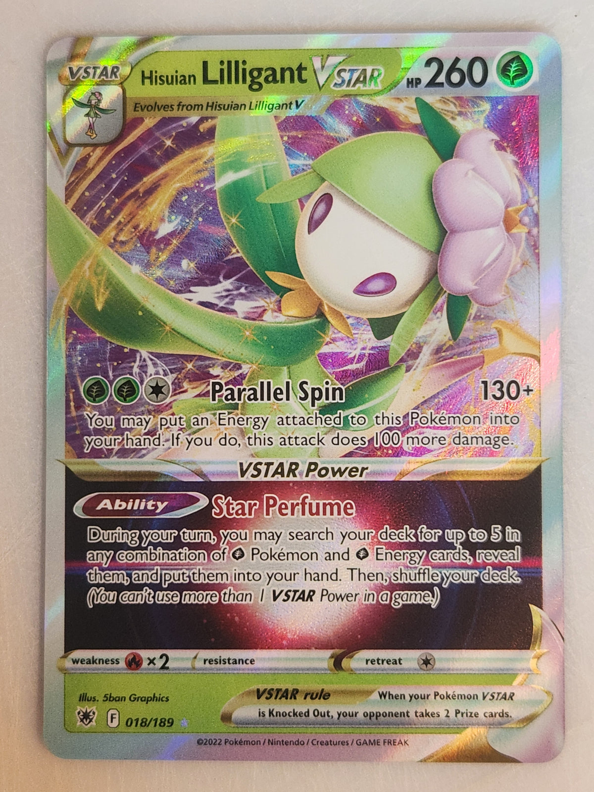 Hisuian Lilligant Vstar 018/189 NM+